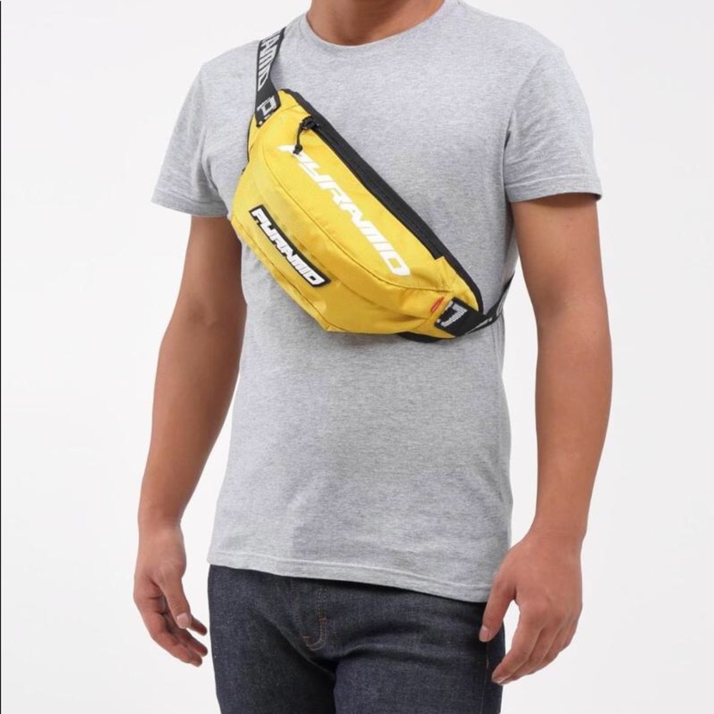 Black pyramid fanny pack